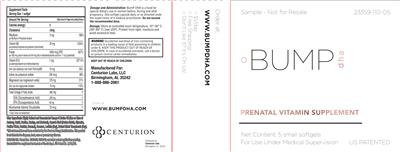 Centurion BumP DHA source label used in the packaging illustration