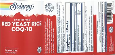 Solaray Red Yeast Rice CoQ-10 product packaging