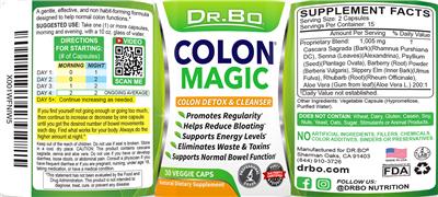 dr.bo Colon Magic source label used in the packaging illustration