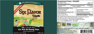 Plum Flower Six Flavor Teapills product packaging