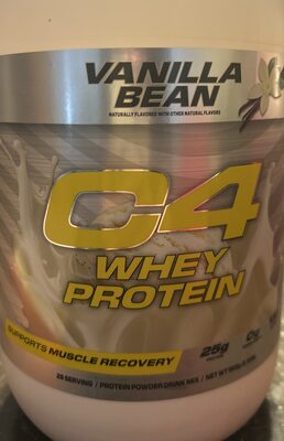 Cellucor C4 Pro Whey Protein Vanilla Bean source label used in the packaging illustration