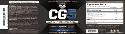 PMD CG5 Unflavored source label used in the packaging illustration