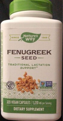 Nature's Way Fenugreek Seed 1130 mg product packaging