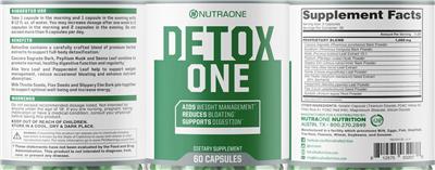 NutraOne DetoxOne product packaging