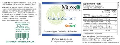Moss Nutrition GastroSelect product packaging