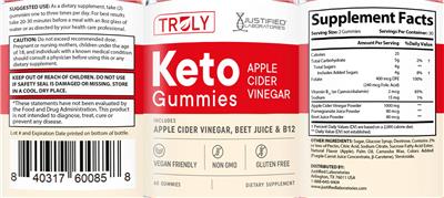 Justified Laboratories Truly Keto Gummies product packaging