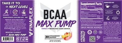 FINAFLEX BCAA Max Pump Strawberry Banana source label used in the packaging illustration