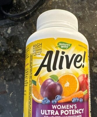Nature's Way Alive! Women's Ultra Multivitamin source label used in the packaging illustration