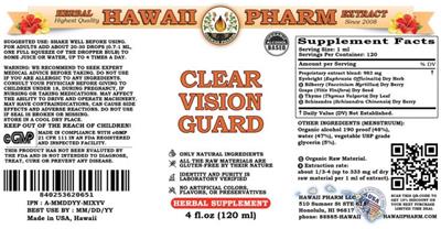 Hawaii Pharm Clear Vision Guard product packaging