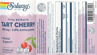 Solaray Tart Cherry 850 mg product packaging