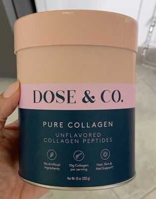 Dose & Co. Pure Collagen Unflavored source label used in the packaging illustration