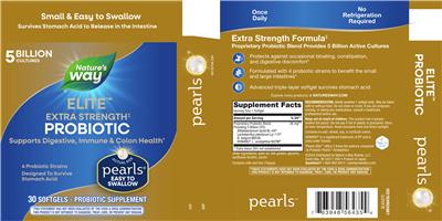 Nature's Way Elite Extra Strength Probiotic Pearls 5 Billion Cultures product packaging