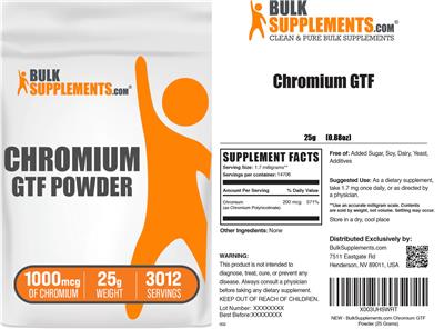 BulkSupplements.com Chromium GTF Powder 1000 mcg product packaging