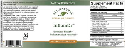 Native Remedies InflamDr product packaging