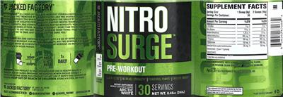 Jacked Factory Nitrosurge Pre-Workout Arctic White product packaging