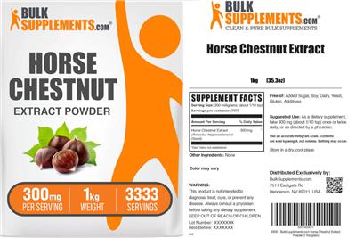 BulkSupplements.com Horse Chestnut Extract Powder 300 mg product packaging