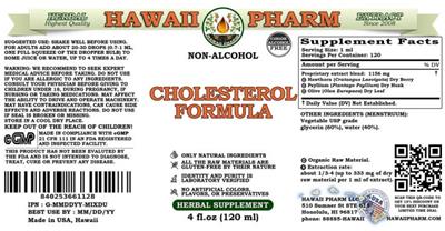 Hawaii Pharm Cholesterol Formula Non-Alcohol product packaging