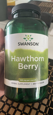 Swanson Hawthorn Berry 565 mg source label used in the packaging illustration