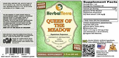 Herbal Terra Queen of the Meadow Alcohol Free product packaging