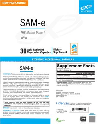 XYMOGEN SAM-e product packaging