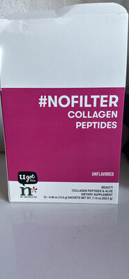 N by Nutrilite #NoFilter Collagen Peptides Unflavored source label used in the packaging illustration