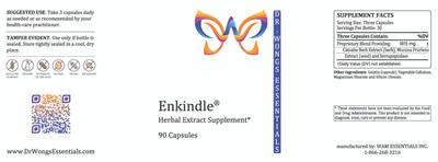 Dr. Wong's Essentials Enkindle source label used in the packaging illustration