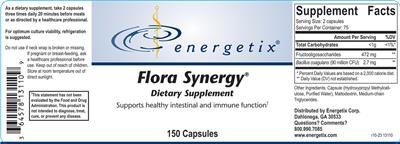 Energetix Flora Synergy source label used in the packaging illustration