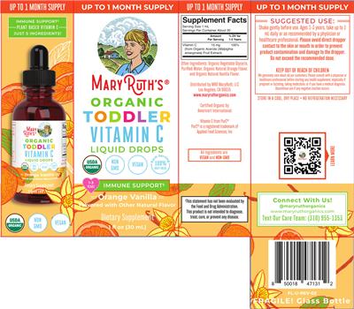 Mary Ruth's Organic Toddler Vitamin C Liquid Drops Orange Vanilla product packaging