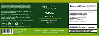Harmony Nutraceuticals Trifala Supreme product packaging