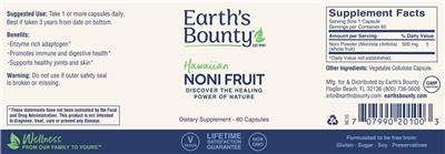 Earth's Bounty Hawaiian Noni Fruit product packaging