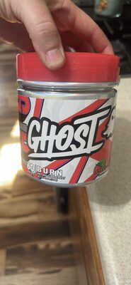 GHOST Burn Kiwi Strawberry source label used in the packaging illustration