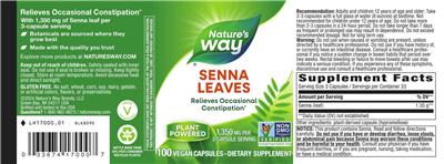 Nature's Way Senna Leaves 1350 mg product packaging