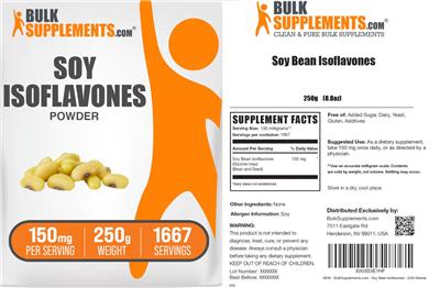 BulkSupplements.com Soy Bean Isoflavones product packaging