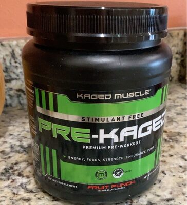 Kaged Pre-Kaged Stim-Free Fruit Punch source label used in the packaging illustration
