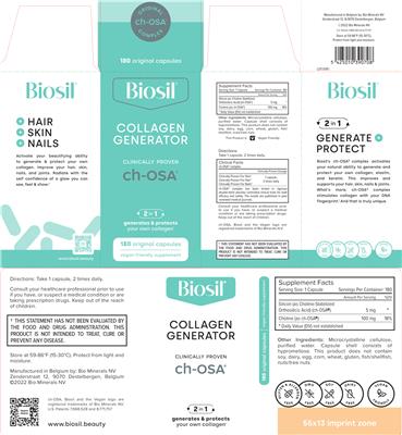 Biosil Collagen Generator source label used in the packaging illustration
