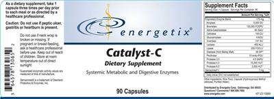Energetix Catalyst-C source label used in the packaging illustration