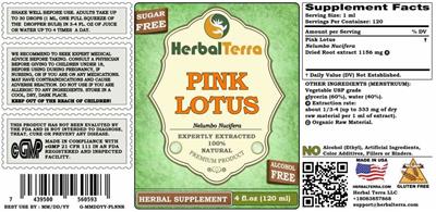 Herbal Terra Pink Lotus Alcohol Free product packaging