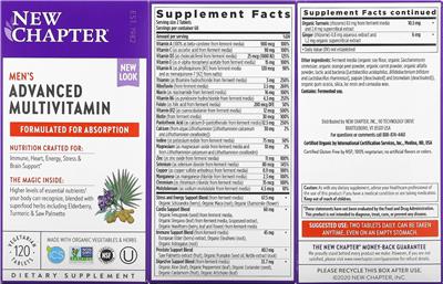 New Chapter Men's Advanced Multivitamin source label used in the packaging illustration