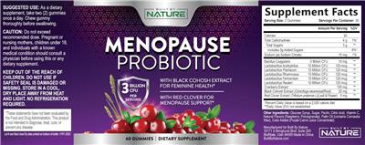 Built By Nature Menopause Probiotic 3 Billion CFU product packaging