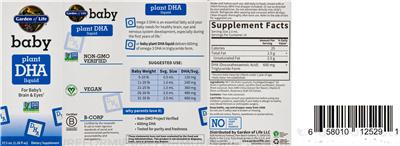 Garden of Life Baby Plant DHA Liquid product packaging