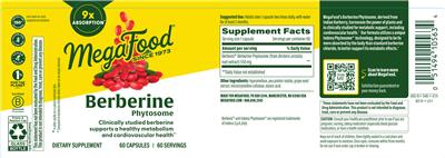 MegaFood Berberine Phytosome source label used in the packaging illustration
