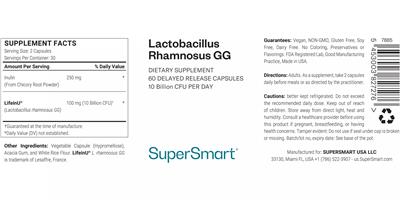 SuperSmart Lactobacillus Rhamnosus GG 10 Billion CFU product packaging