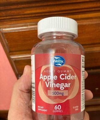 Welby Apple Cider Vinegar 500 mg source label used in the packaging illustration
