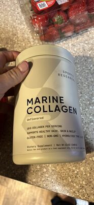 Sports Research Marine Collagen Unflavored source label used in the packaging illustration