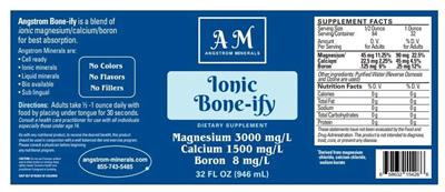 AM Angstrom Minerals Ionic Bine-ify source label used in the packaging illustration