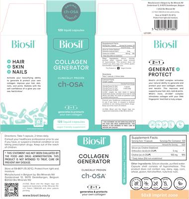 Biosil Collagen Generator source label used in the packaging illustration