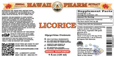 Hawaii Pharm Licorice product packaging