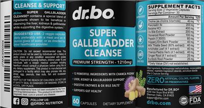 dr.bo Super Gallbladder Cleanse source label used in the packaging illustration