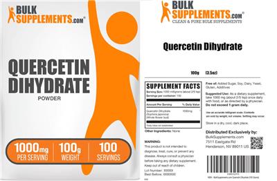 BulkSupplements.com Quercetin Dihydrate Powder 1000 mg product packaging