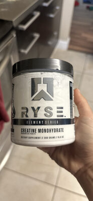 Ryse Creatine Monohydrate source label used in the packaging illustration